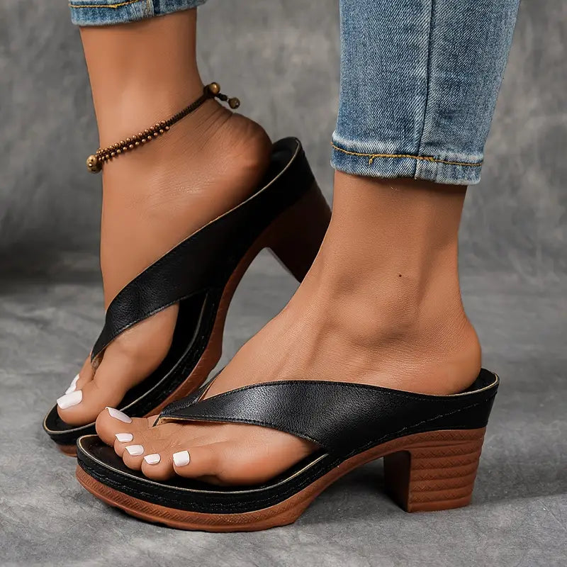 MODEGEIST Damen Pantoletten Absatz Ergonomisch Unterstützend Komfort Schuhe
