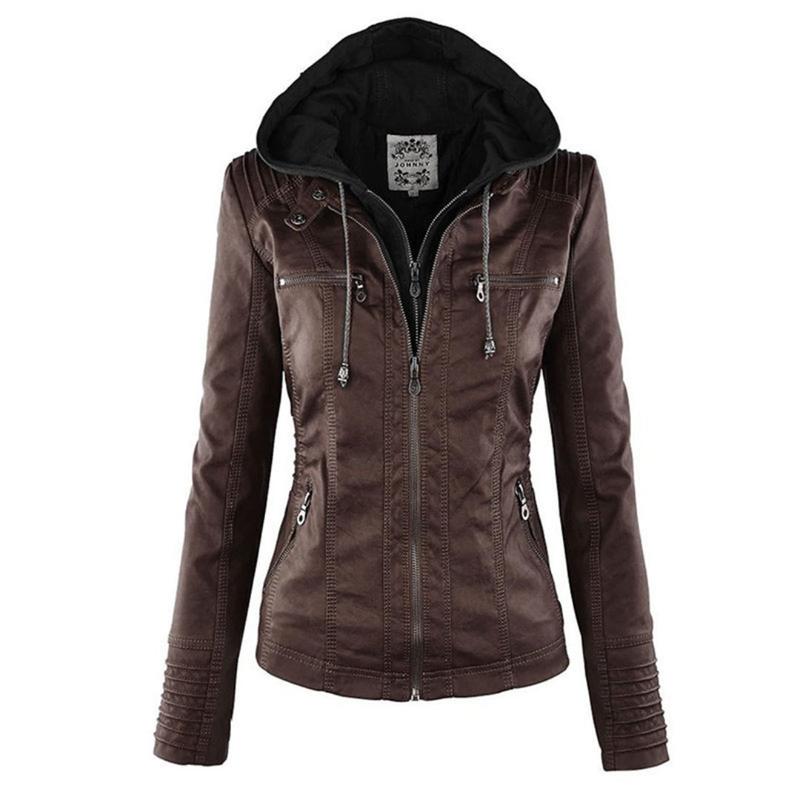 ModeGeist | Kurze Herbstjacke mit Kapuze und Reißverschlüssen