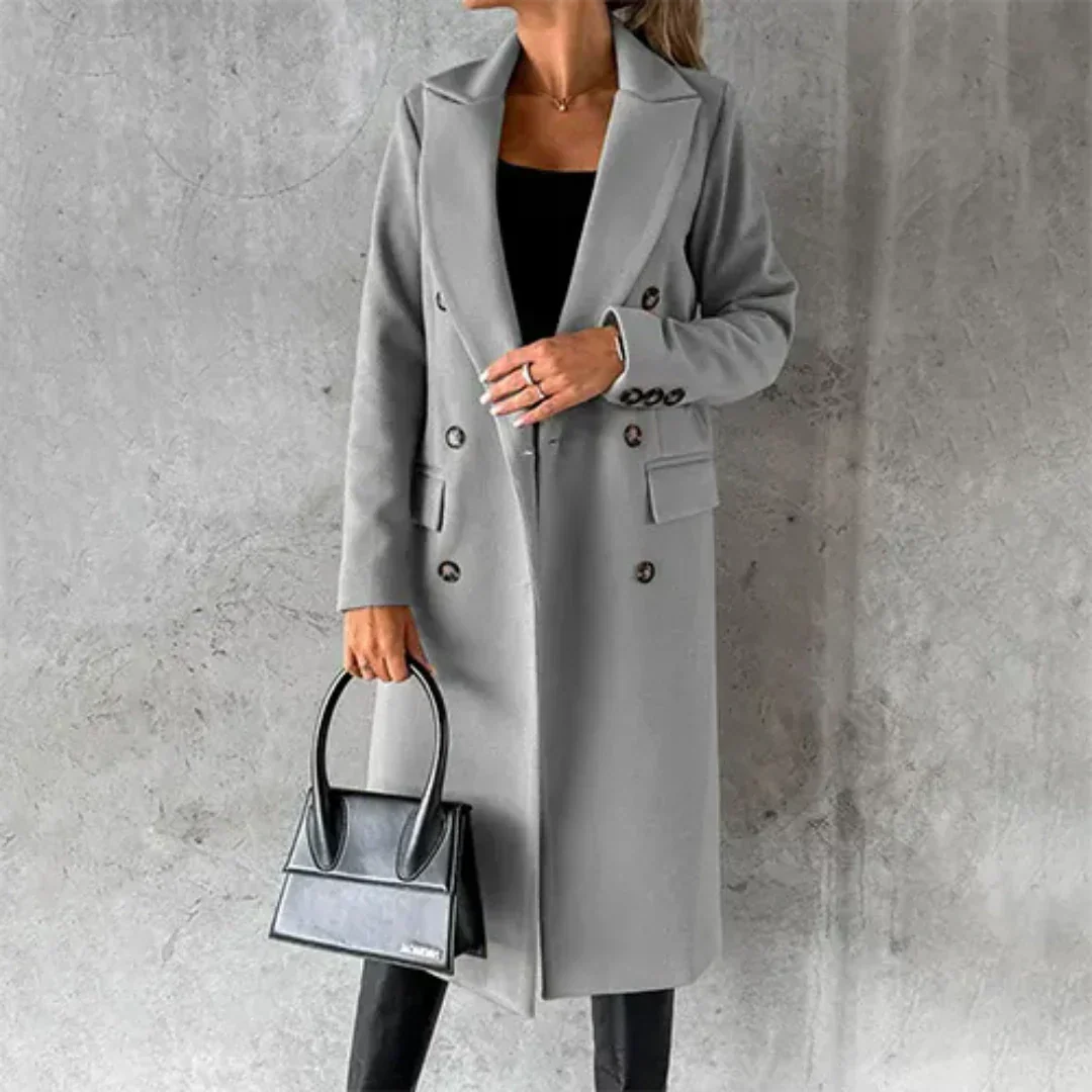 ModeGeist | Lange Jacke, Doppelknopf Design