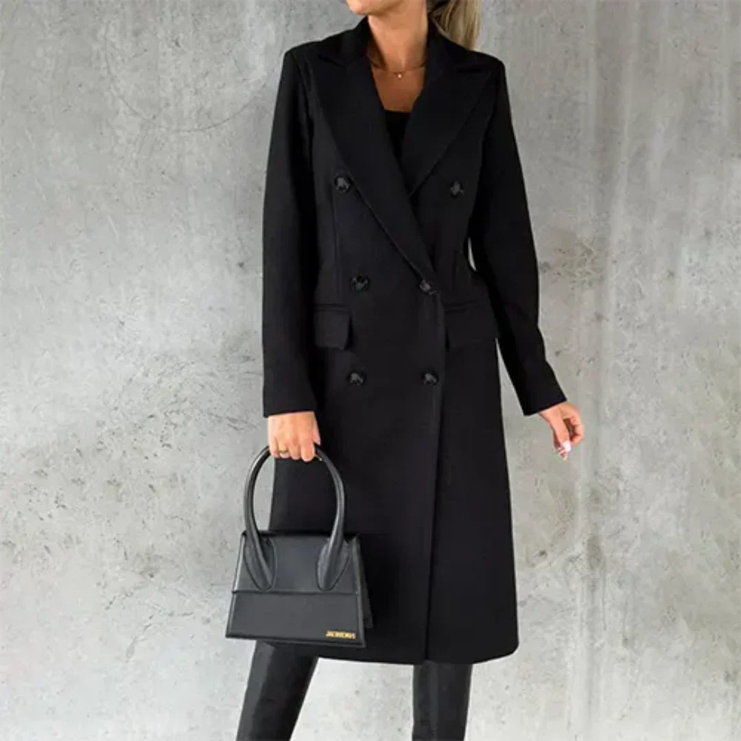 ModeGeist | Lange Jacke, Doppelknopf Design