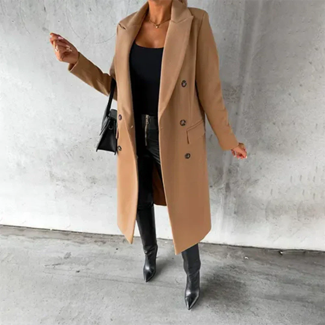 ModeGeist | Lange Jacke, Doppelknopf Design