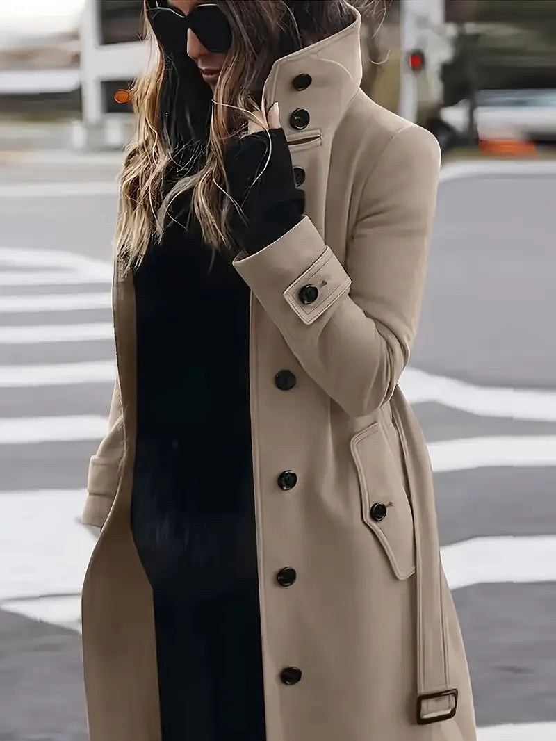 ModeGeist | Langer Trenchcoat, Knittedesign