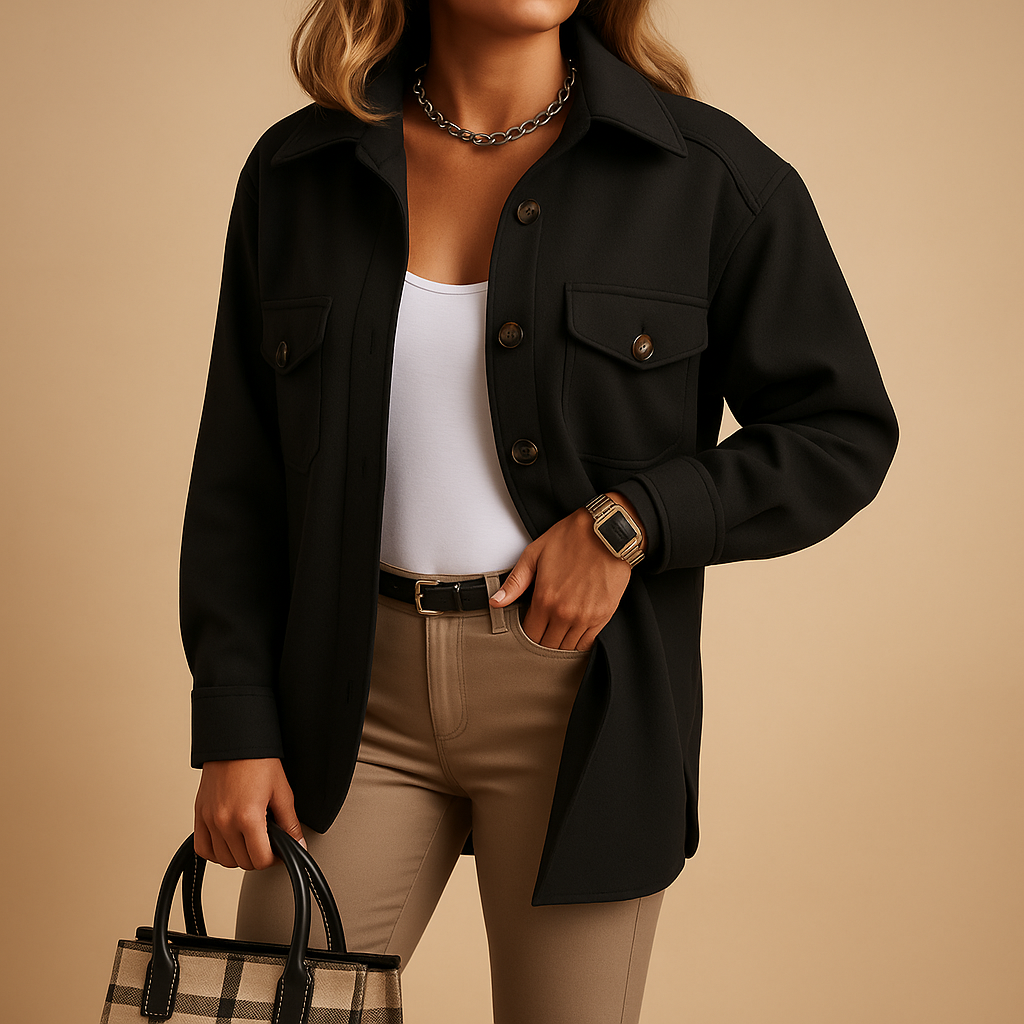 ModeGeist | Übergangsjacke mit Knöpfen und Taschen