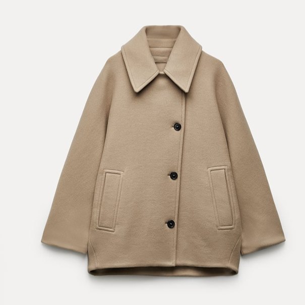 ModeGeist | Übergröße Herbstjacke mit Großer Kragen