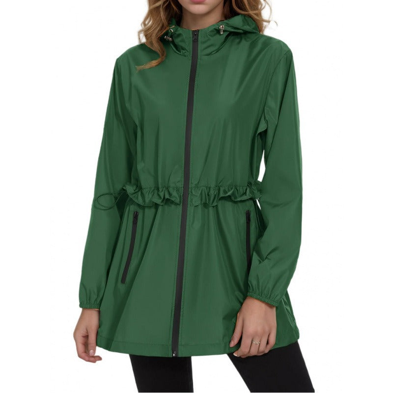 ModeGeist | Regenjacke mit Kapuze und Schnürung