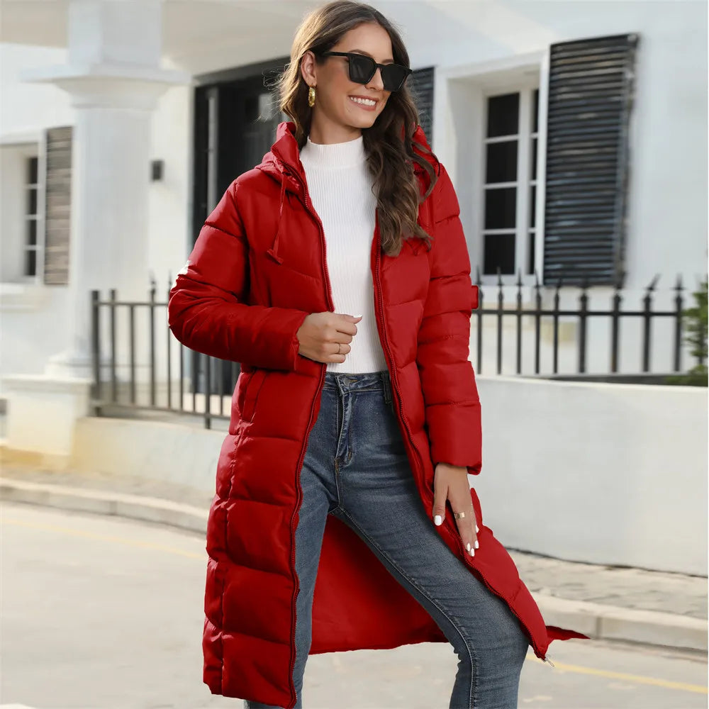 ModeGeist | Pufferjacke - stilvolle Damen Winterjacke mit Kapuze