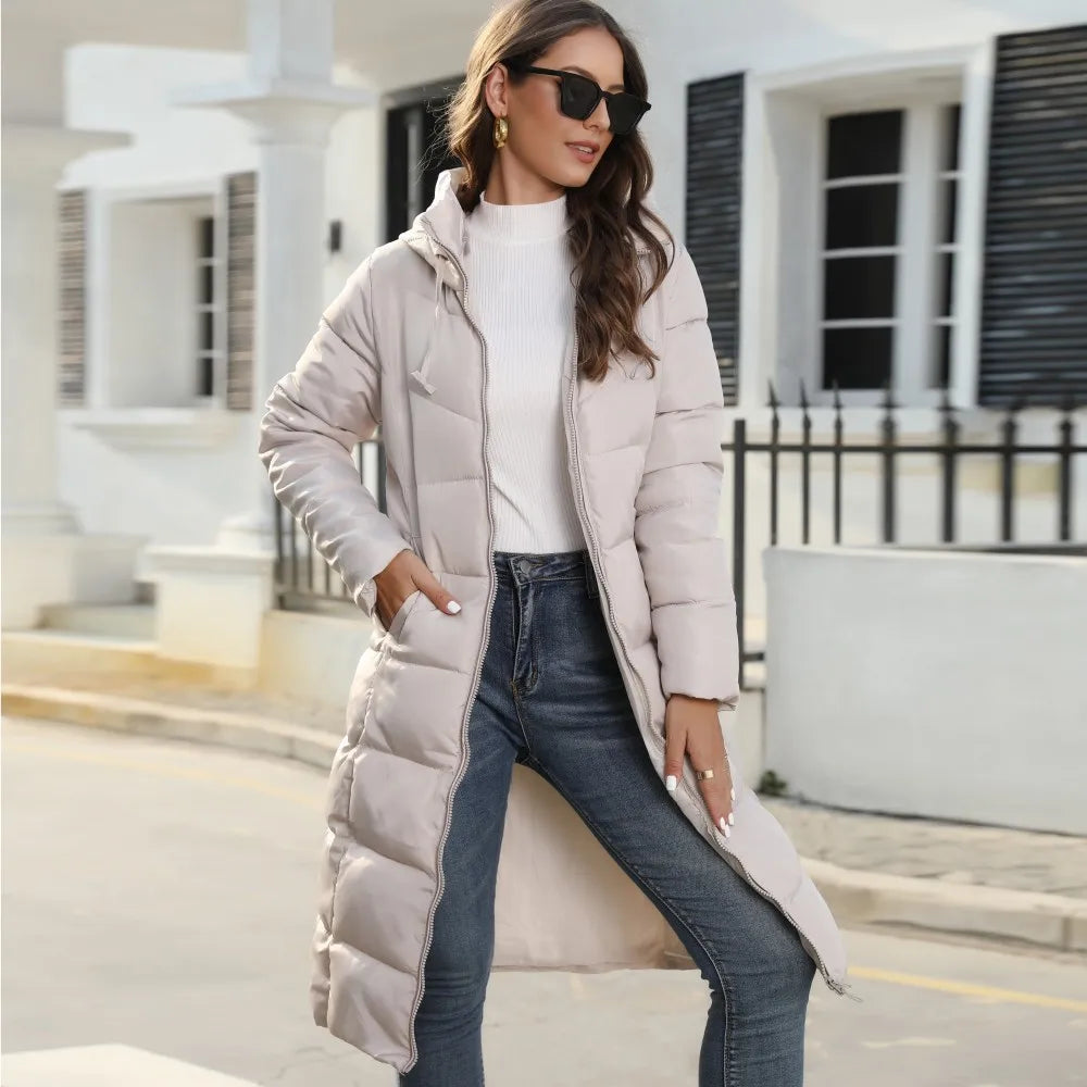 ModeGeist | Pufferjacke - stilvolle Damen Winterjacke mit Kapuze