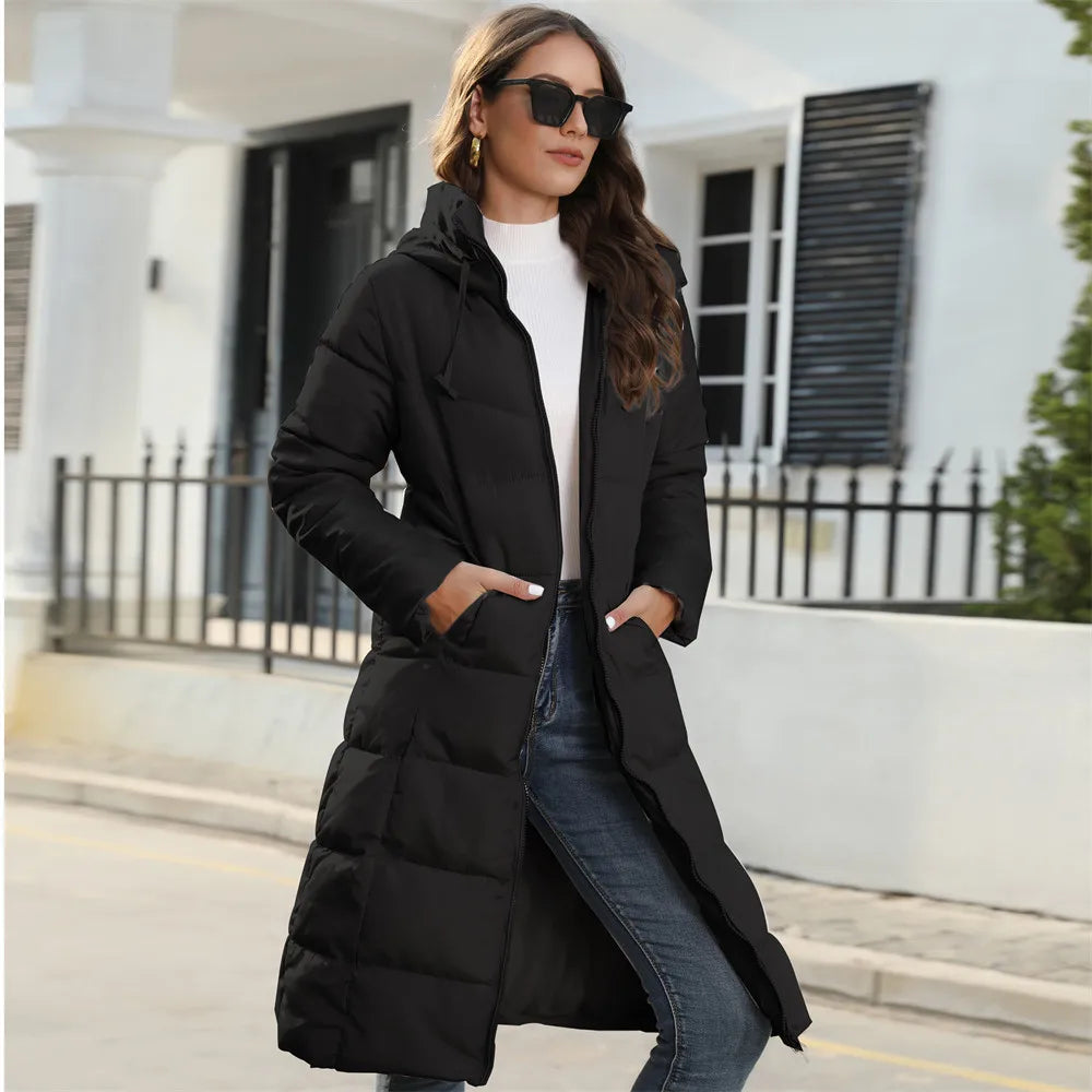 ModeGeist | Pufferjacke - stilvolle Damen Winterjacke mit Kapuze