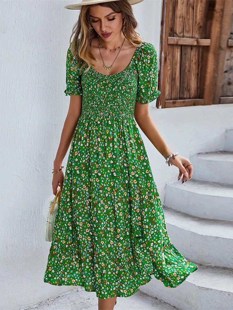 Blumendruck-Kleid im Vintage-Stil von Lisa