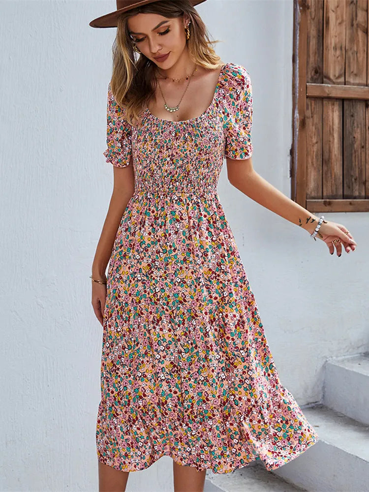 Blumendruck-Kleid im Vintage-Stil von Lisa