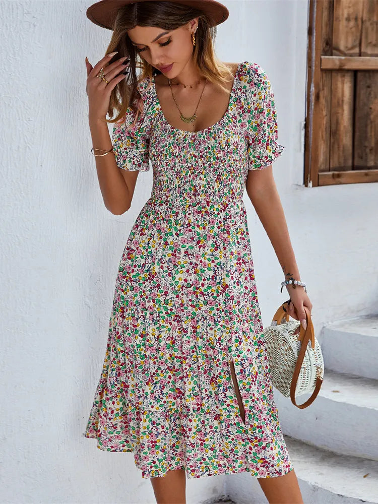 Blumendruck-Kleid im Vintage-Stil von Lisa
