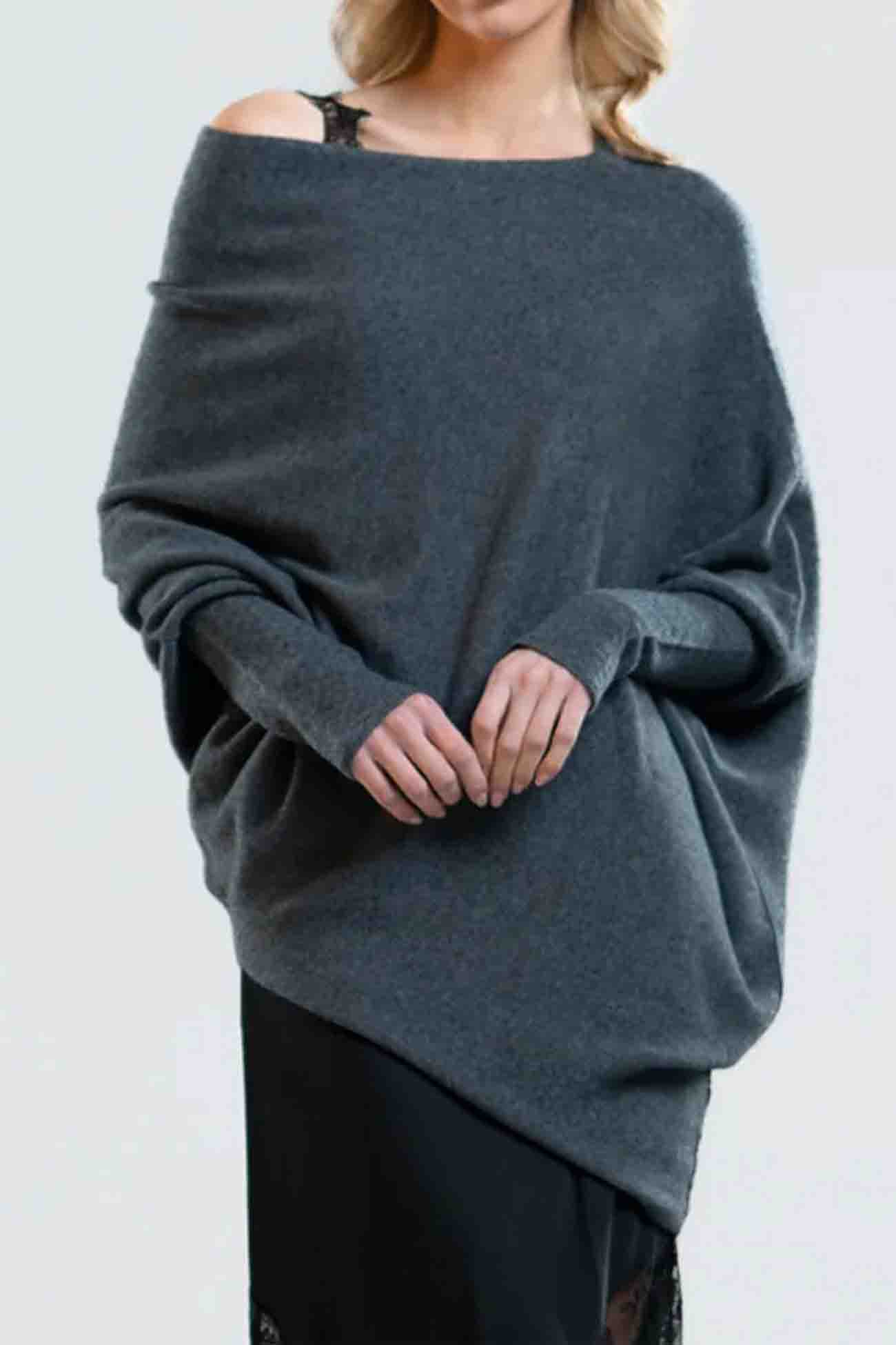 Langarmshirt von Fudus mit Rundhalsausschnitt