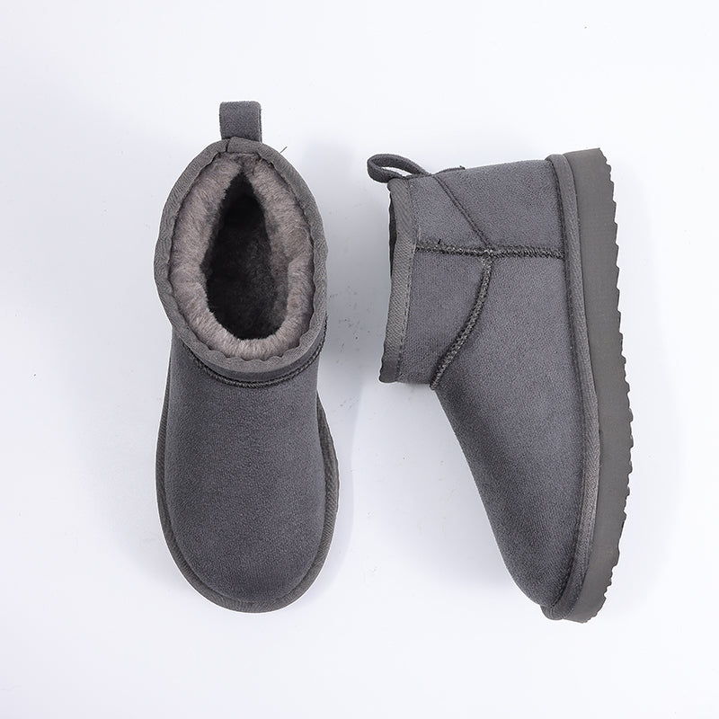 MODEGEIST Damen Winterstiefel Flauschig Gefüttert Slip-On Warm