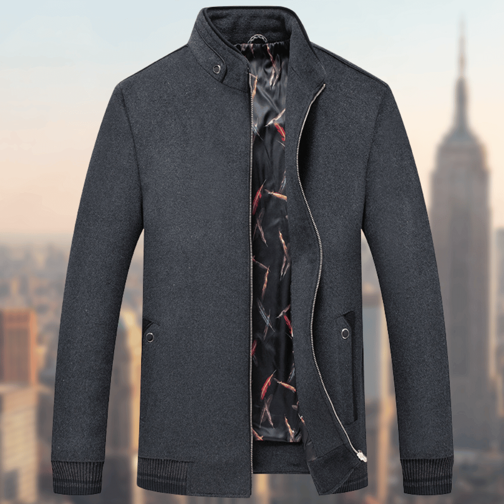 Mäntel für Herren: Elegante Winterjacke mit Taschen