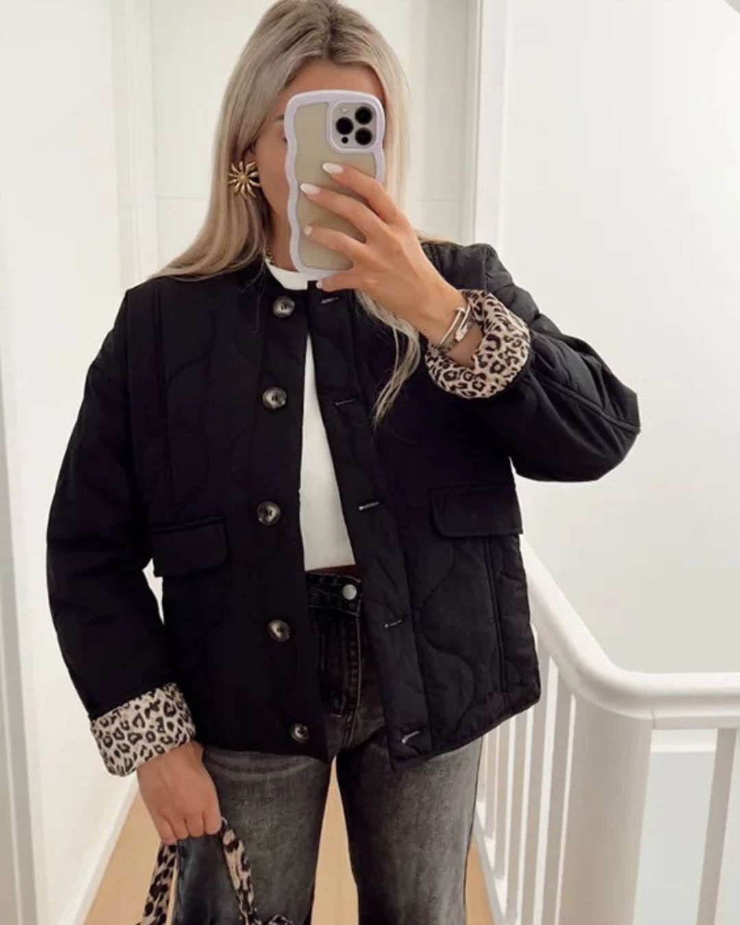 ModeGeist | Trendy Jacke mit Leopardenfutter