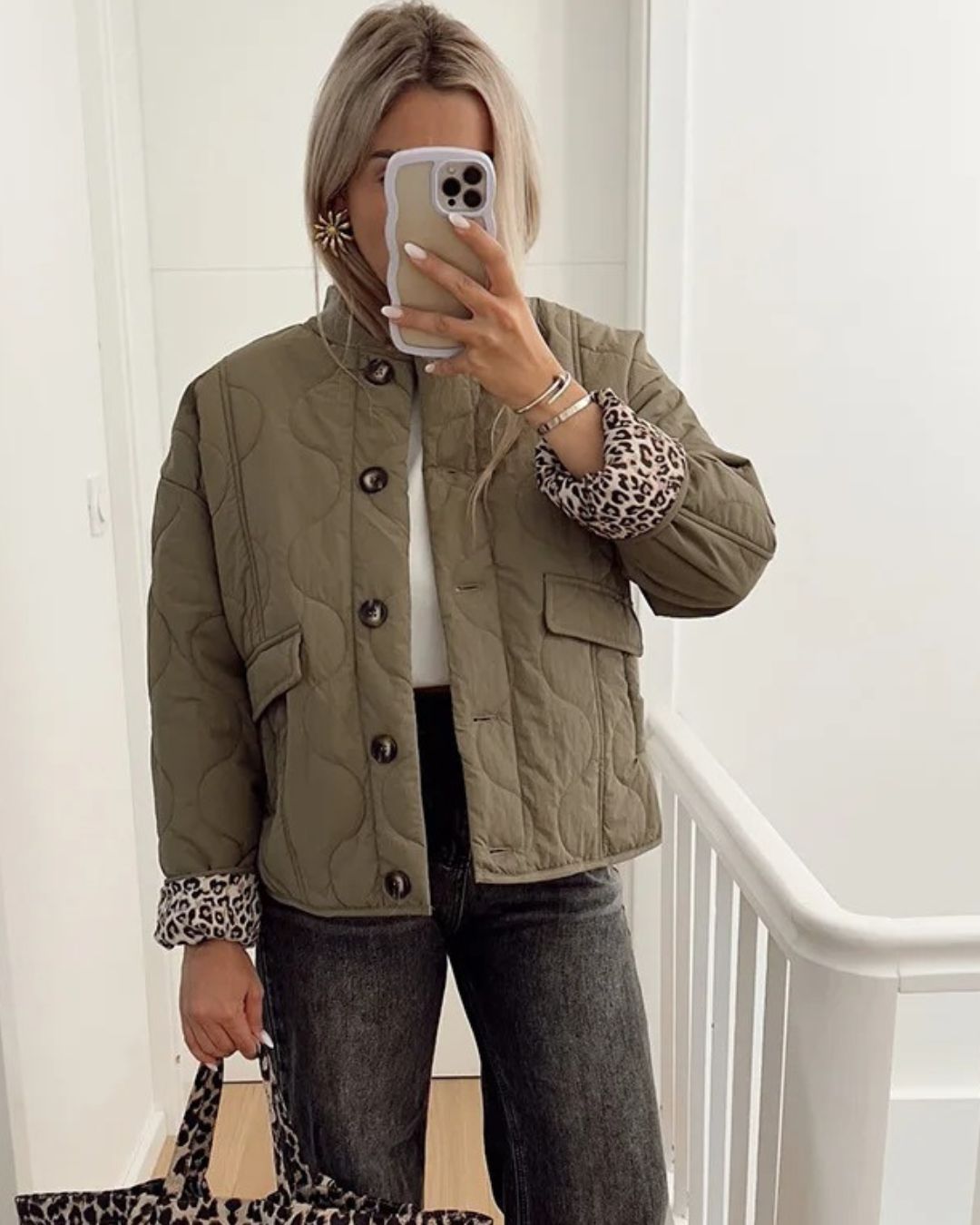 ModeGeist | Trendy Jacke mit Leopardenfutter