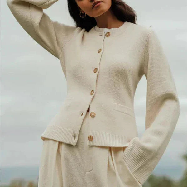 ModeGeist | Strickjacke - Damen Herbst Chic Knopf-Cardigan