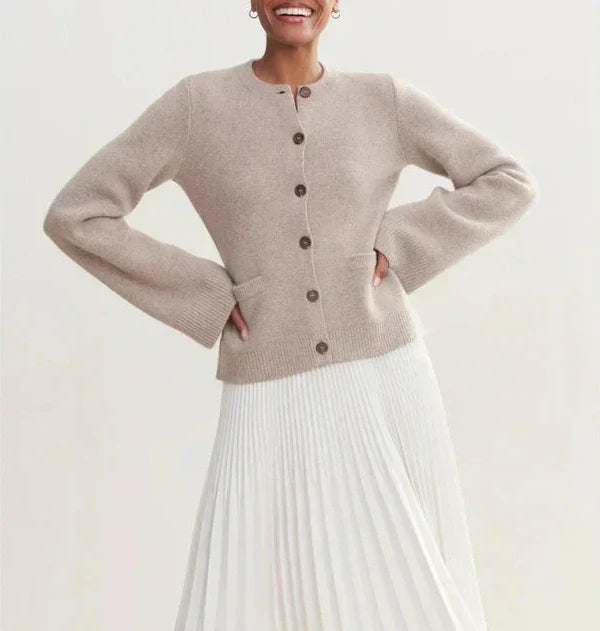 ModeGeist | Strickjacke - Damen Herbst Chic Knopf-Cardigan