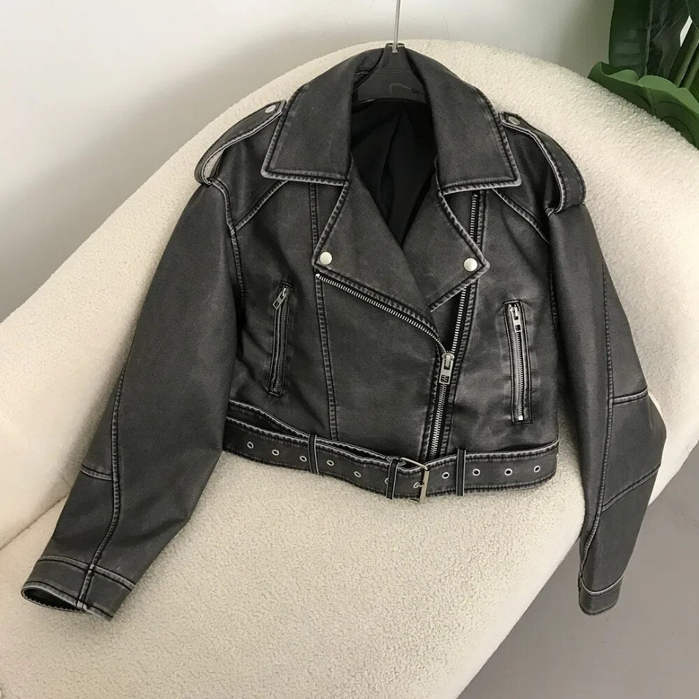 ModeGeist | elegante Lederjacke für den Frühling