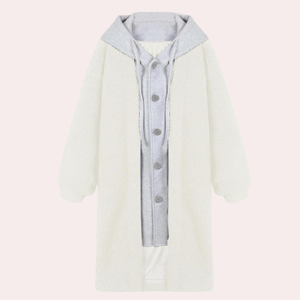 ModeGeist | Lässige Lange Damenjacke mit Kapuze