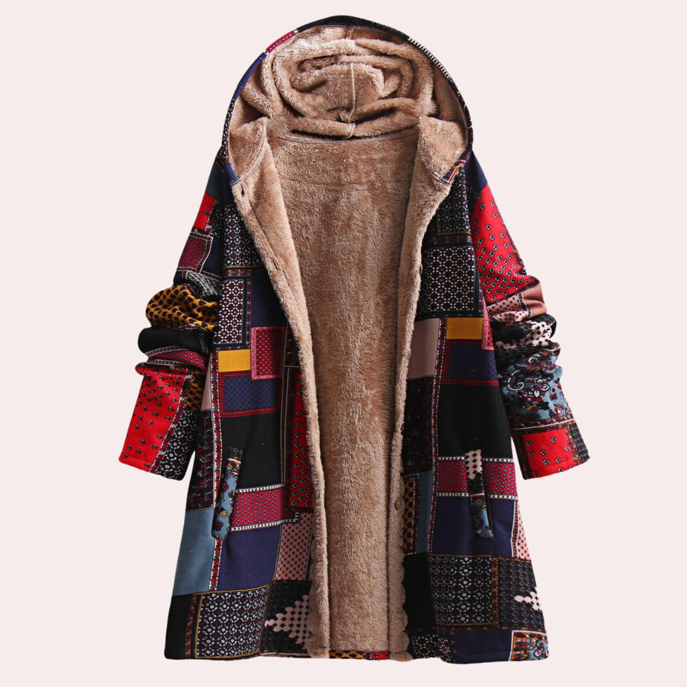 ModeGeist | Winterklassischer Warmer Mantel mit Kapuze für Damen