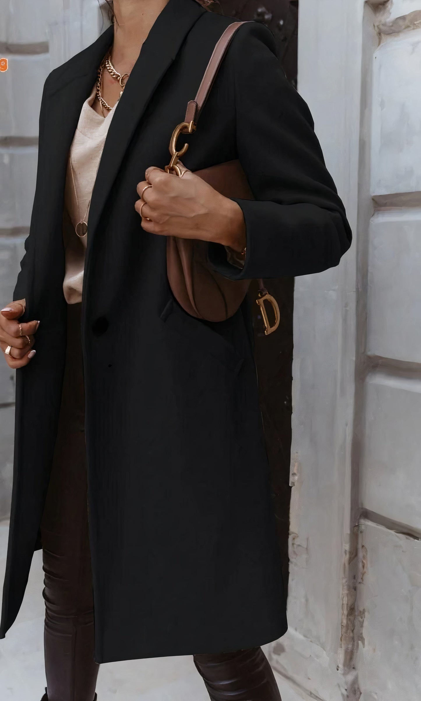 Elegantes langes Damen-Mantel - Ella