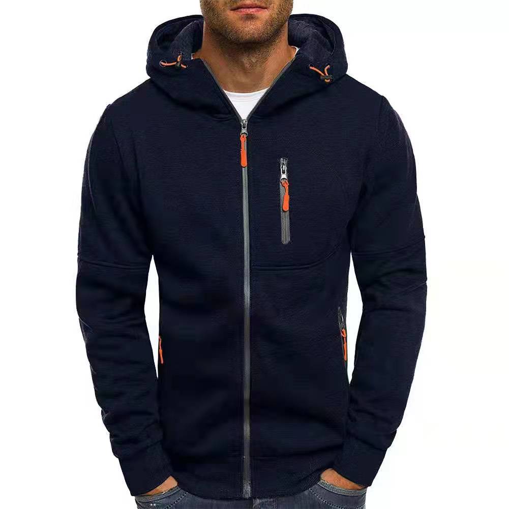 Fleece-gefütterter Kapuzenpullover mit Reißverschluss von Fudus