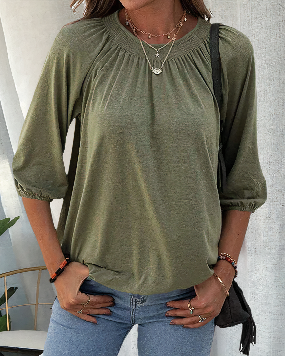 Elegante Dreiviertelarm Bluse Estelle