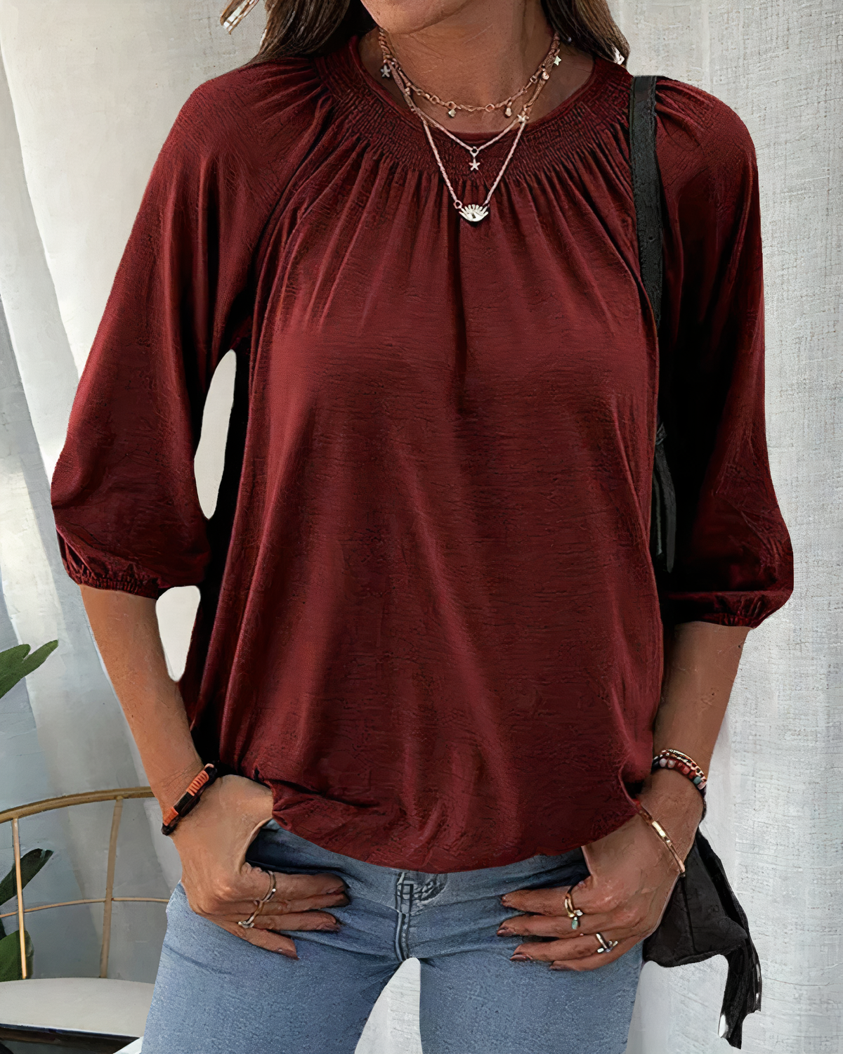 Elegante Dreiviertelarm Bluse Estelle