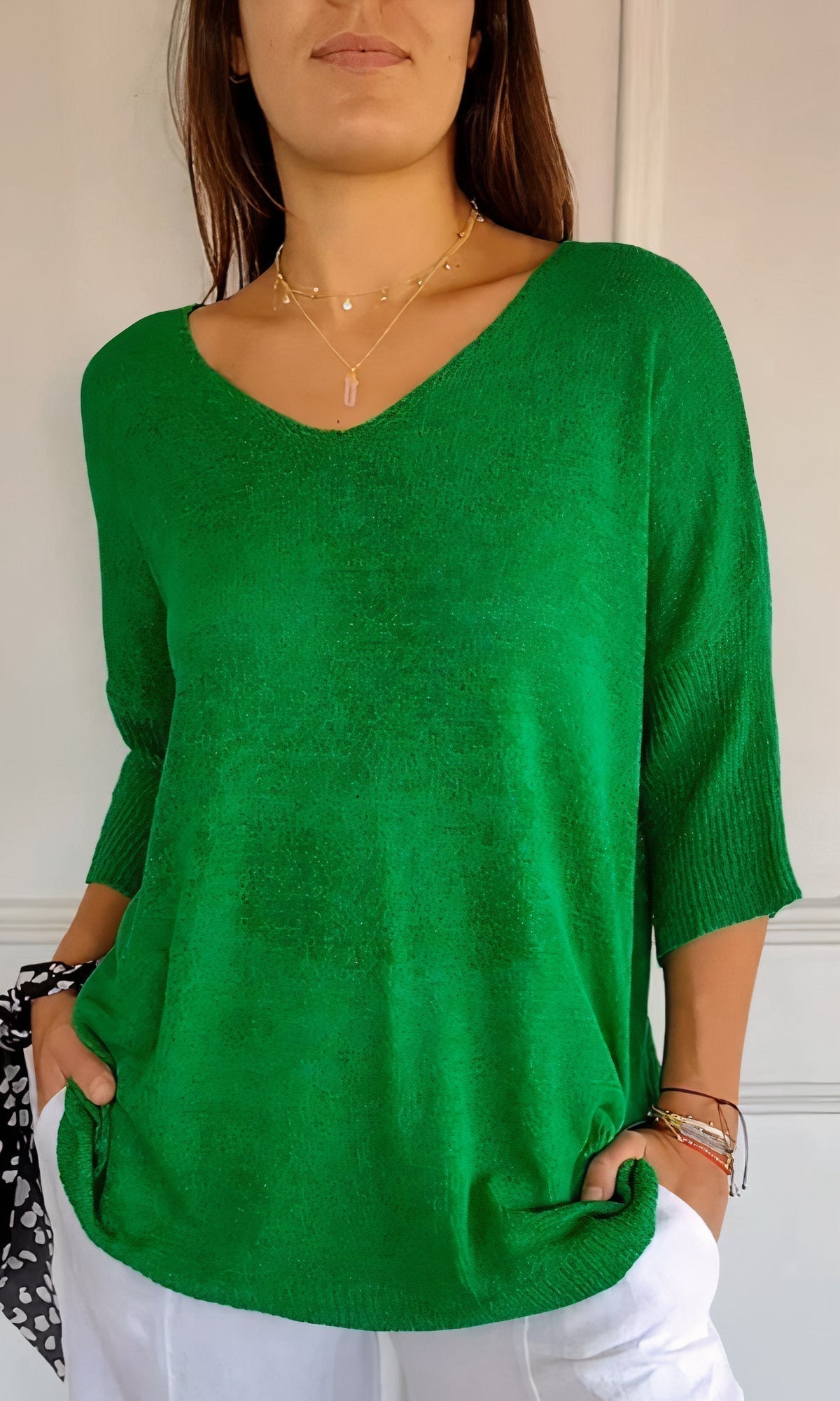Strickpullover mit V-Ausschnitt