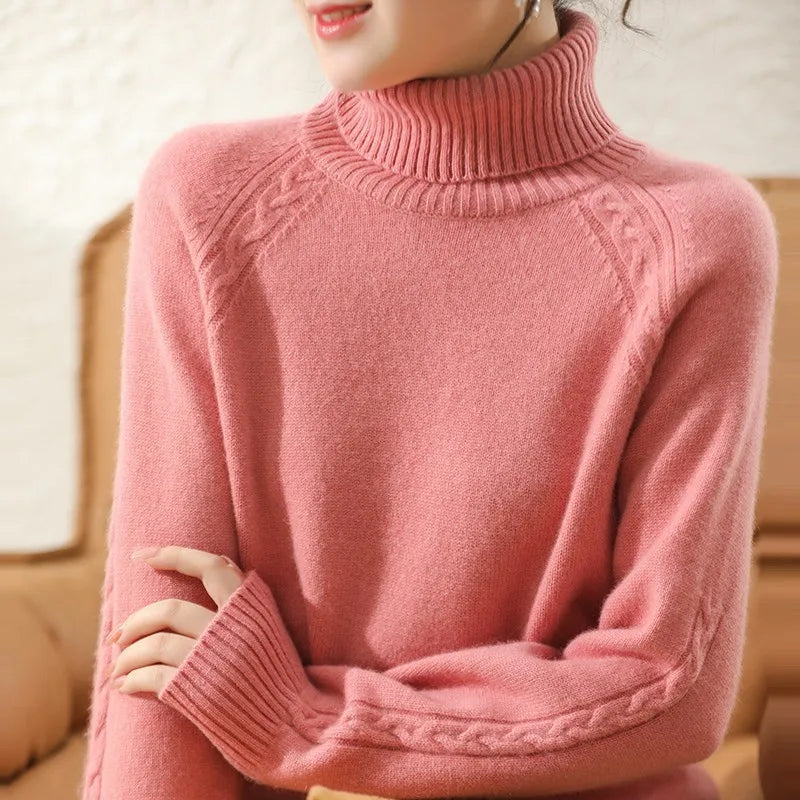 ModeGeist | Klassischer Rollkragenpullover Wollmischung Warm und Stilvoll