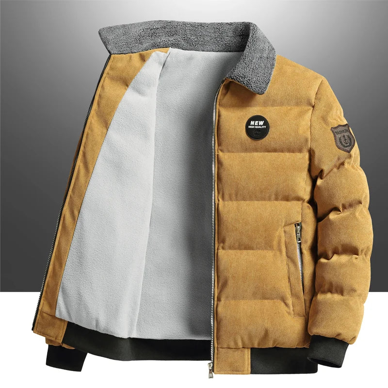 Männer Winterjacke mit Reißverschlusstaschen