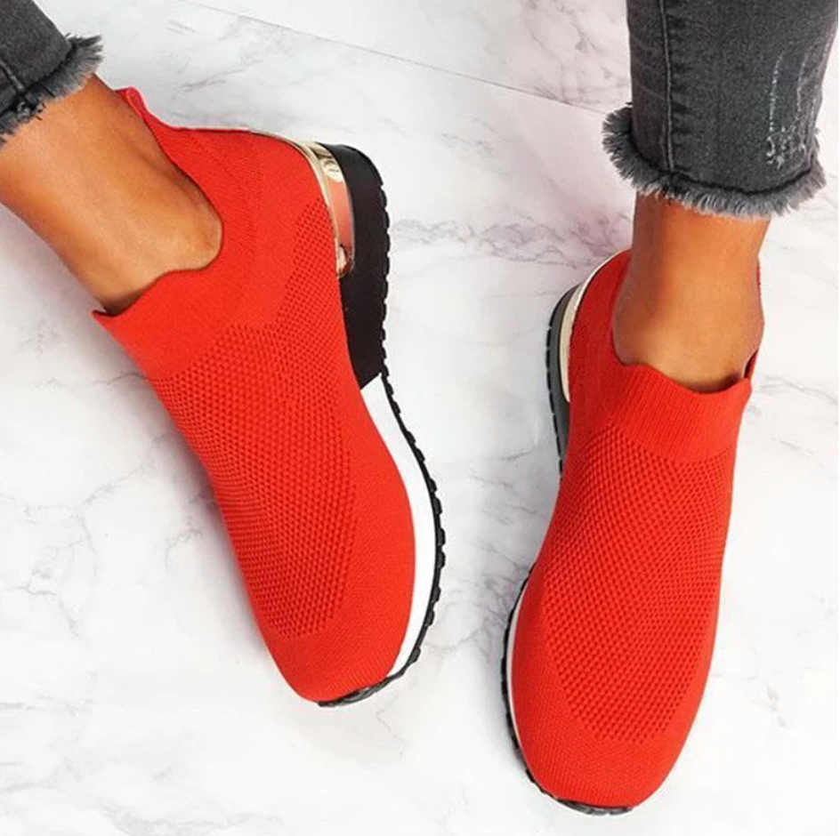 Jana Women's Breathable, Stylish, and Comfortable Elastic Slip-On Sneakers