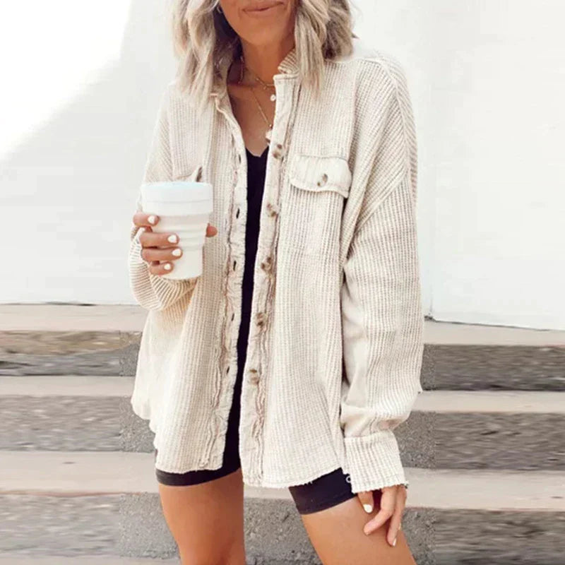 ModeGeist | Bequemer Knopf Down Cardigan