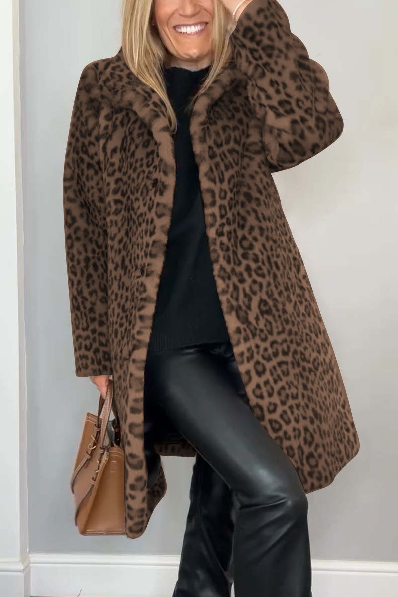 Der Mantel Eliana: Leopardenmuster