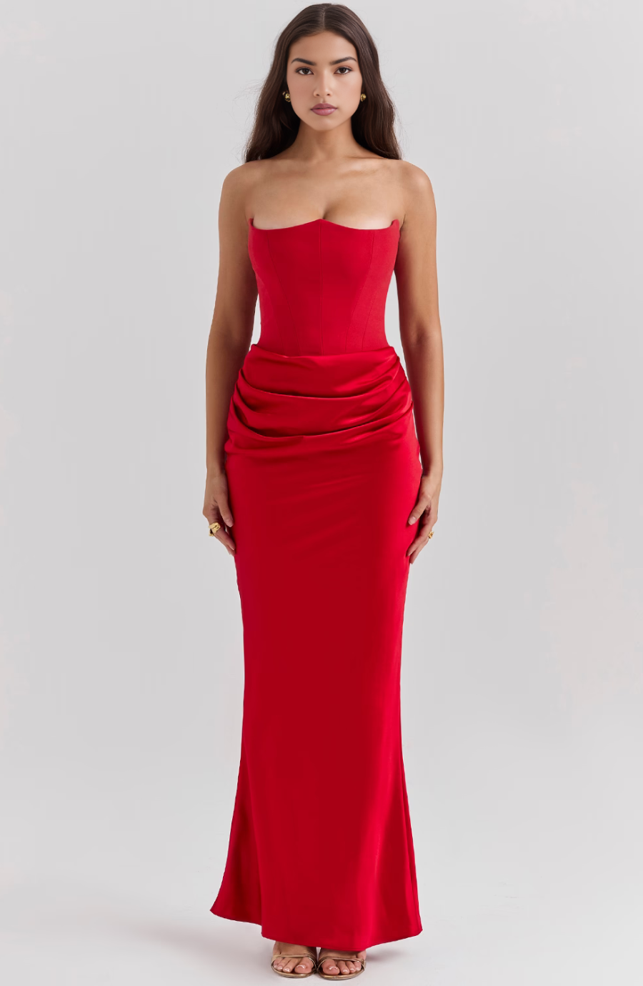 MODEGEIST Damen Trägerlos Kleid Spitze Elegant Schwarz Cocktailkleid