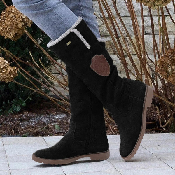 ModeGeist | Damen-Wildlederstiefel Im Vintage-Stil
