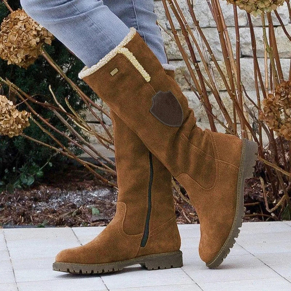 ModeGeist | Damen-Wildlederstiefel Im Vintage-Stil