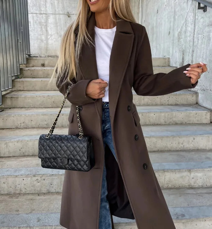 ModeGeist | Schicker Maßgefertigter Mantel für Frauen Warmer und Klassischer Winterlook