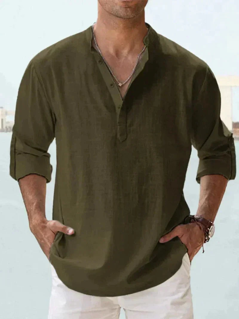 Mavrick Linen Shirt: Old Money Style