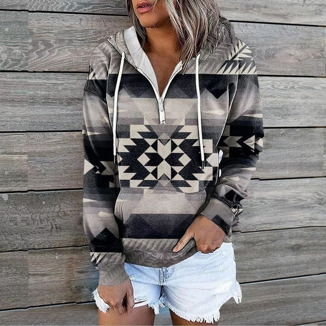 CHRISTA: Kapuzenpullover im ethnischen Stil