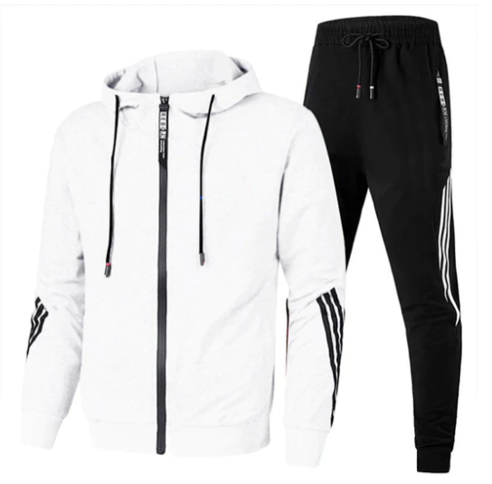 Fudus Langarm-Kapuzenpullover mit Reißverschluss und Jogginghose im Set