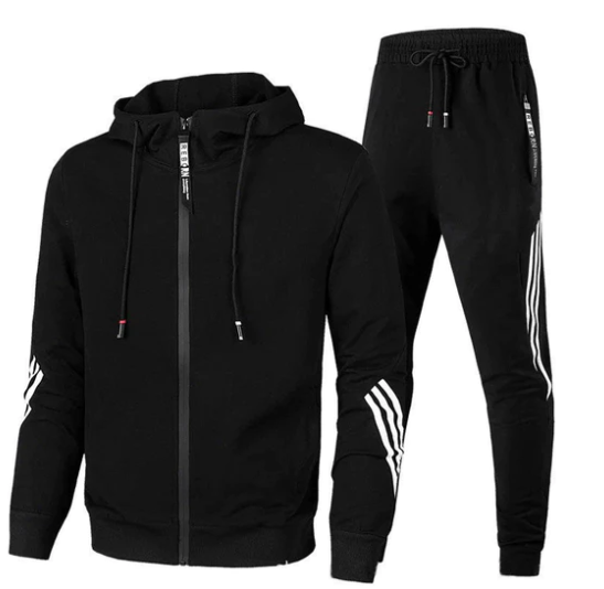 Fudus Langarm-Kapuzenpullover mit Reißverschluss und Jogginghose im Set