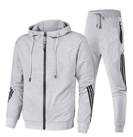 Fudus Langarm-Kapuzenpullover mit Reißverschluss und Jogginghose im Set