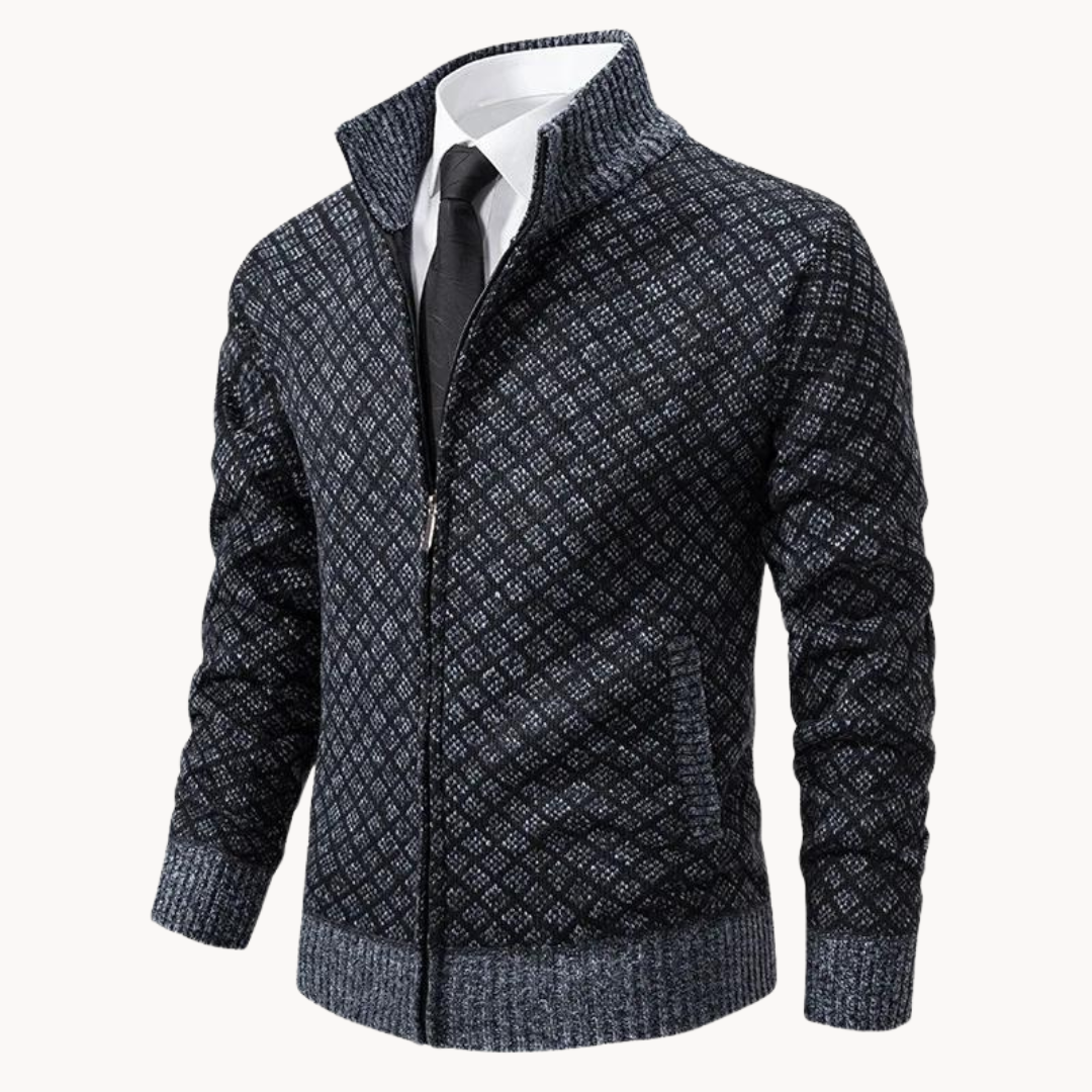 ModeGeist | Rollkragenjacquardstrick