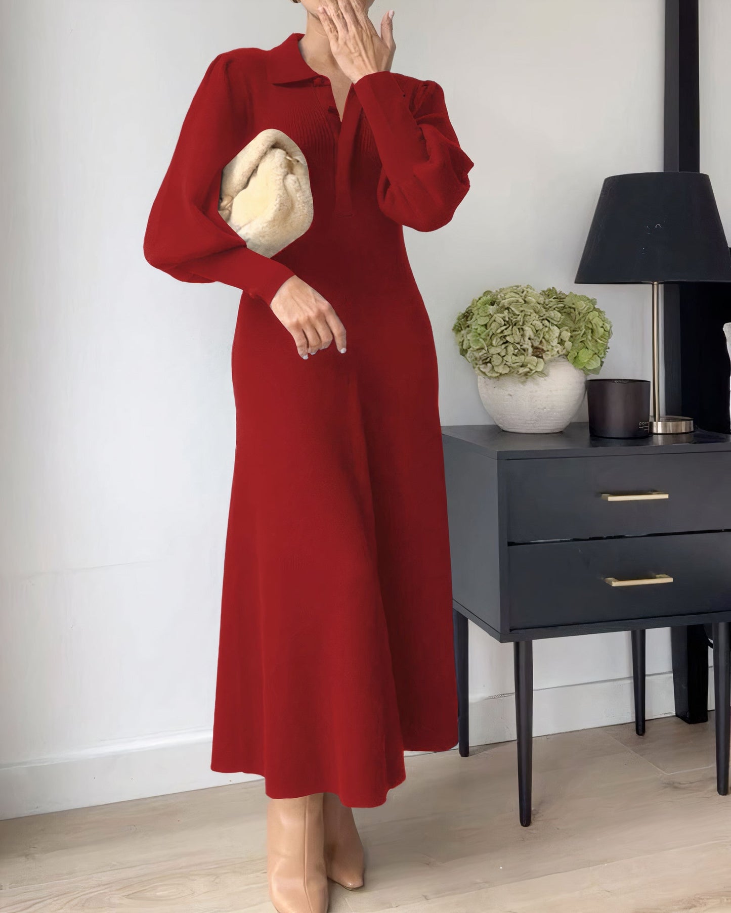 Komfortables Langarmkleid - Feline