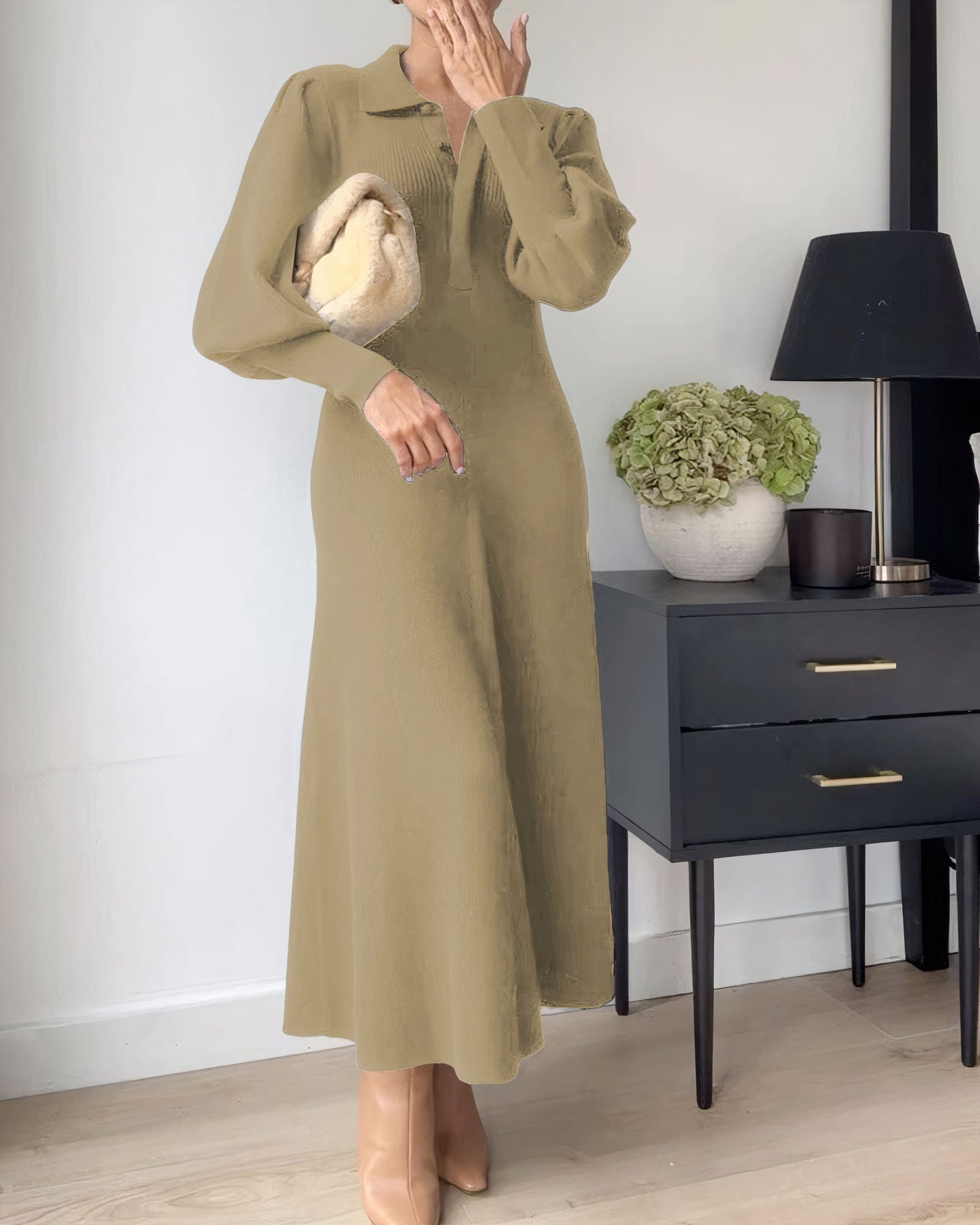 Komfortables Langarmkleid - Feline