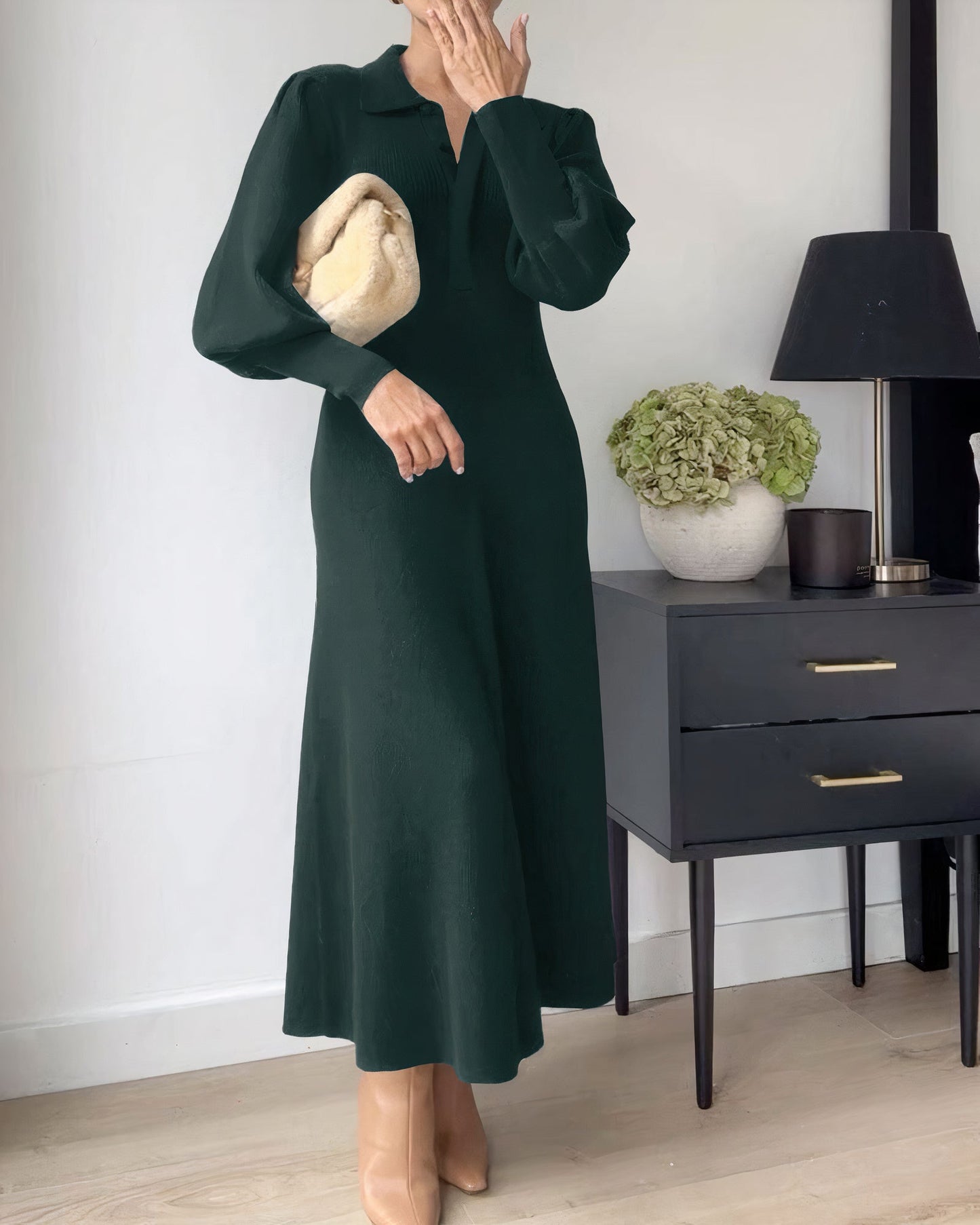 Komfortables Langarmkleid - Feline