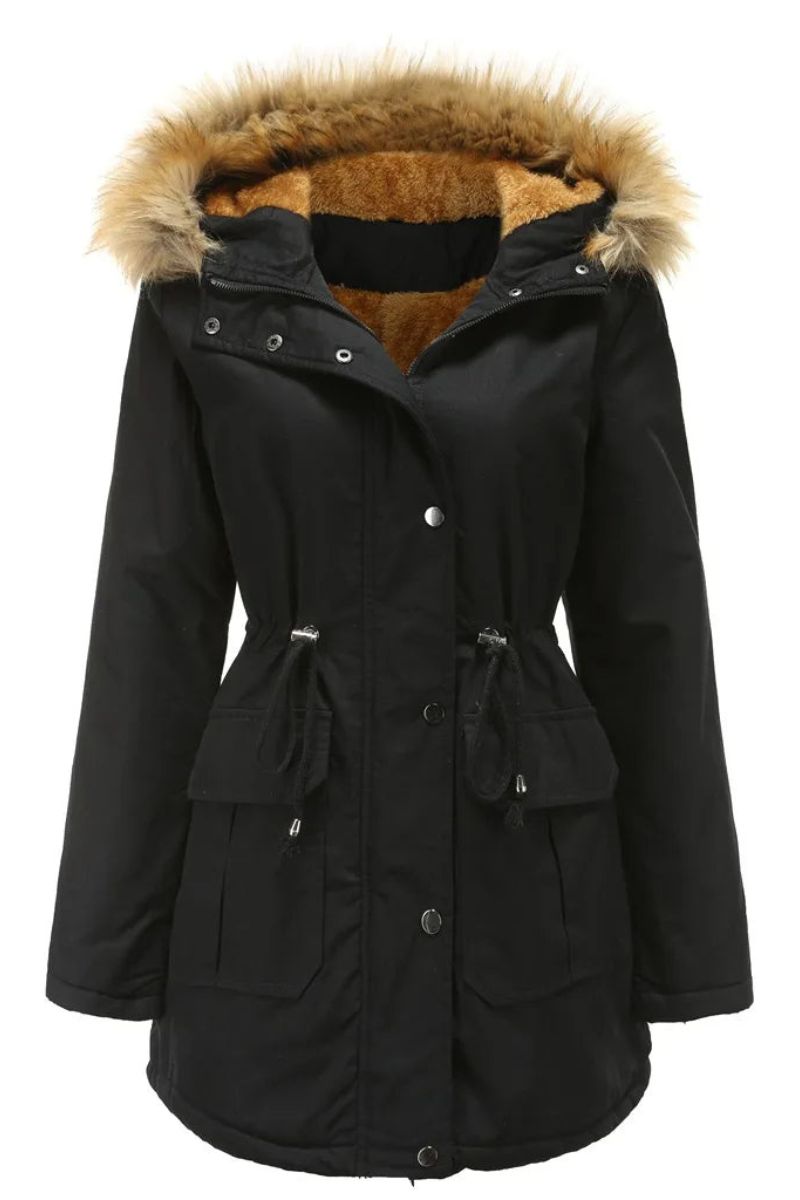 Damen-Winterparka mit Kunstfellkapuze - Modell Fiene