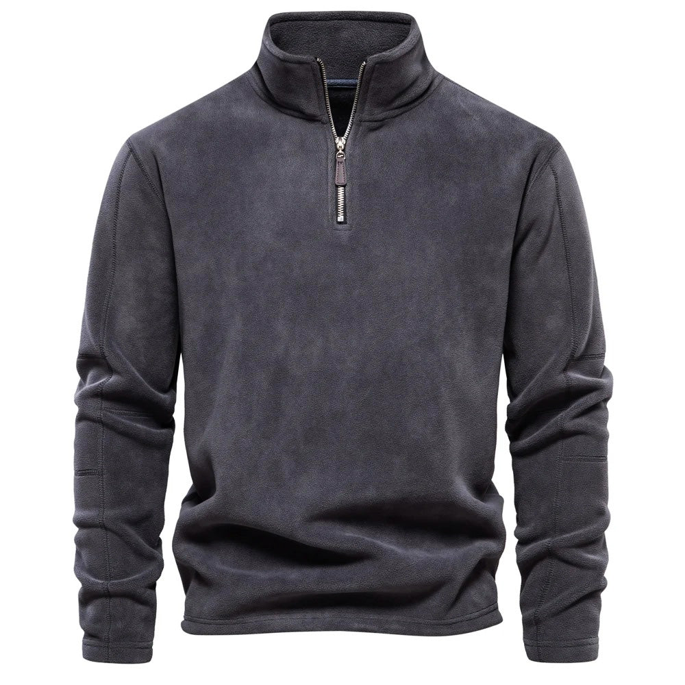 ModeGeist | Klassische Fleecejacke mit Hohem Kragen Polyester Warm und Bequem